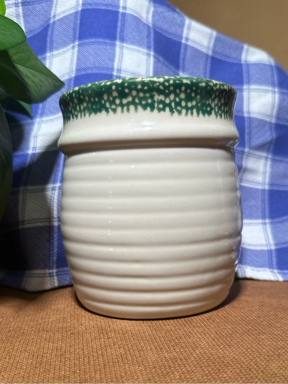 Hand-Painted Apple Ceramic Canister - Red Apples